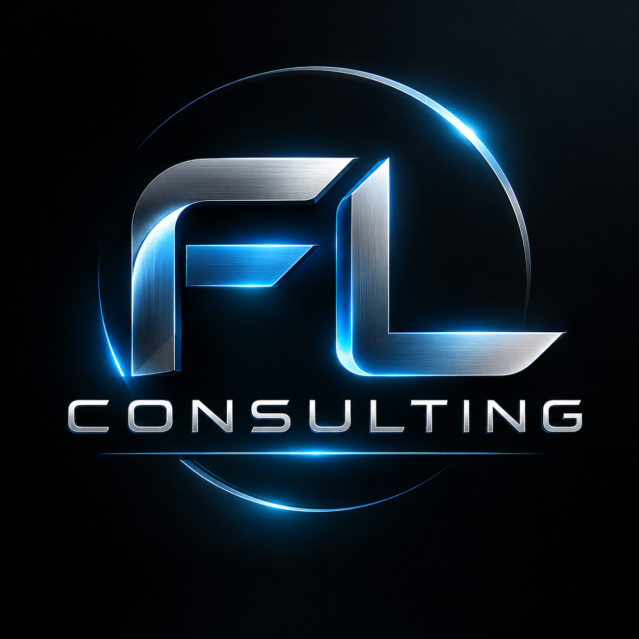 FL Consulting – futuristisches Logo
